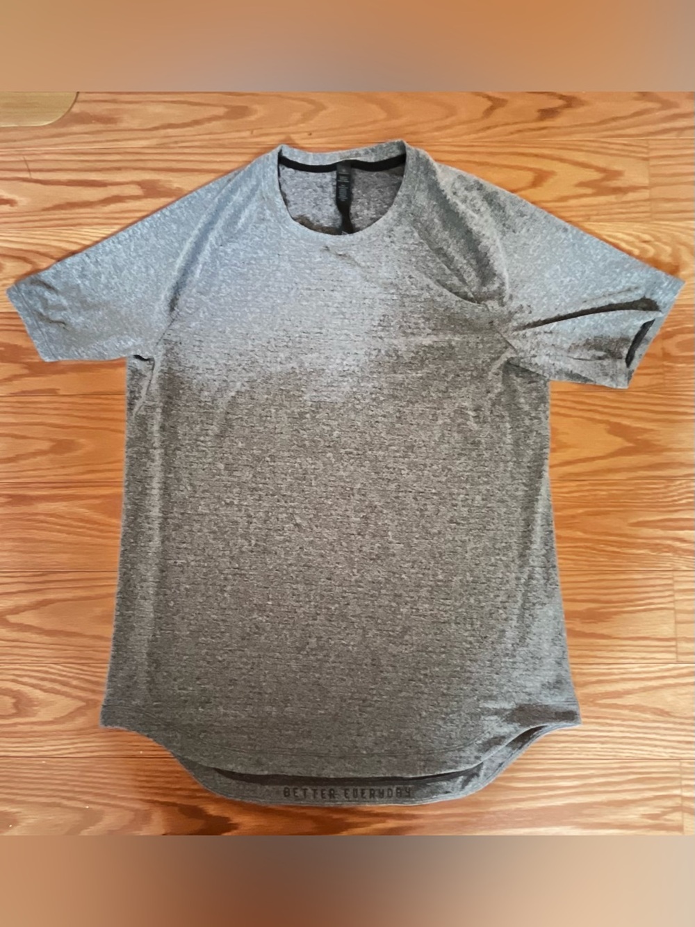 Lululemon Men's Drysense Mesh Short Sleeve Shirt Heathered Black Size M